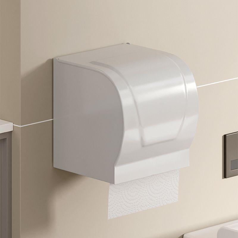 Avtoit | Contemporary Bathroom Hardware Set in White with Bath Shelf/Towel Holder/Paper Holder