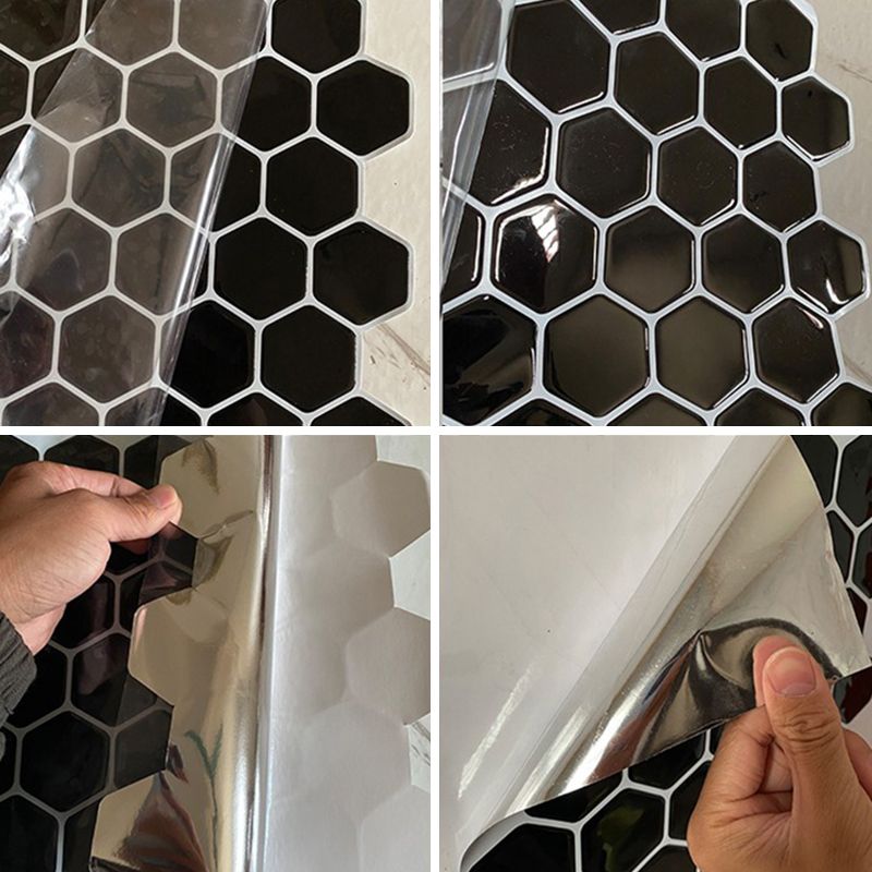 Avtoit | Hexagon Wall Tile Fat Resistant Steel and Kitchen Paper Wallpaper