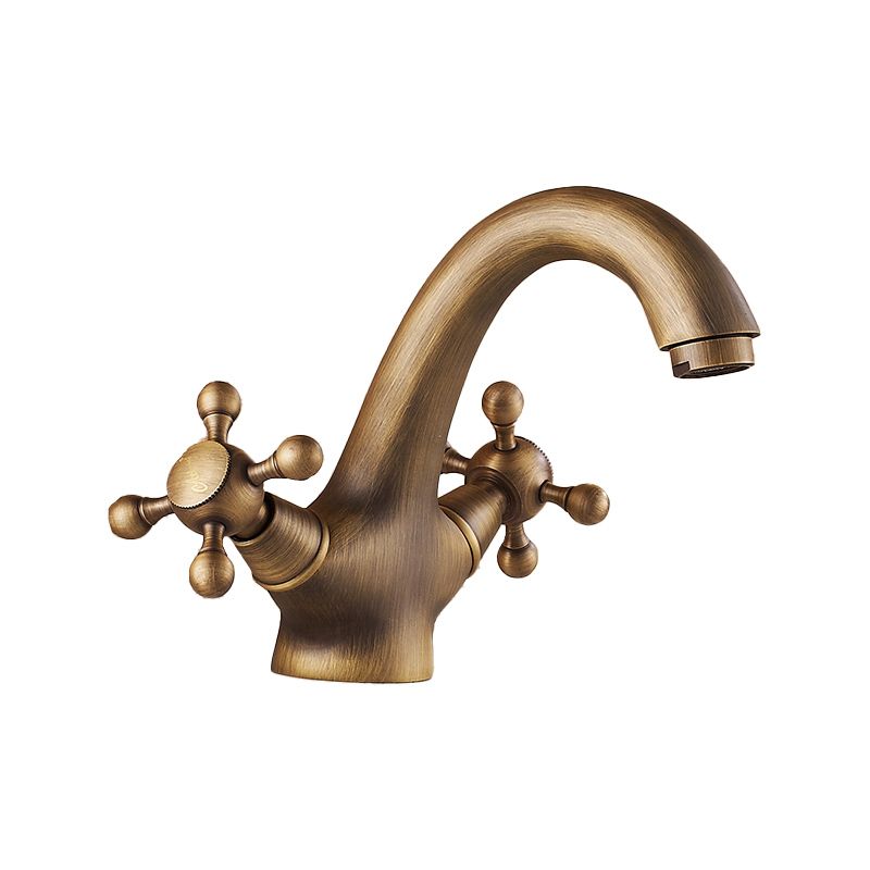 Avtoit | Vintage Widespread Bathroom Faucet Industrial Cross Handles Basin Faucet