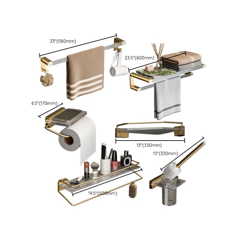 Avtoit | Modern Bathroom Accessories Set Bathroom Shelf Gold Towel Holder Bathroom Hardware Set