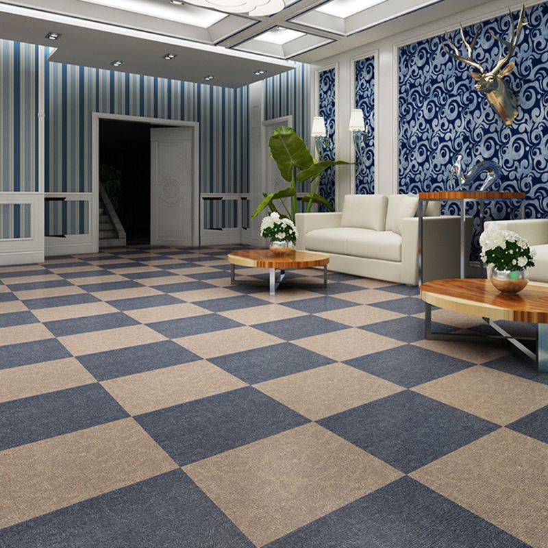 Avtoit | Square Plastic Floor Water-Repellent Fabric Look Peel & Stick Floor Tiles