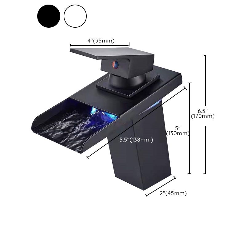 Avtoit | Single-Handle Basin Faucet 1-Hole Widely Used Bathroom Sink Faucet with LED Lighting