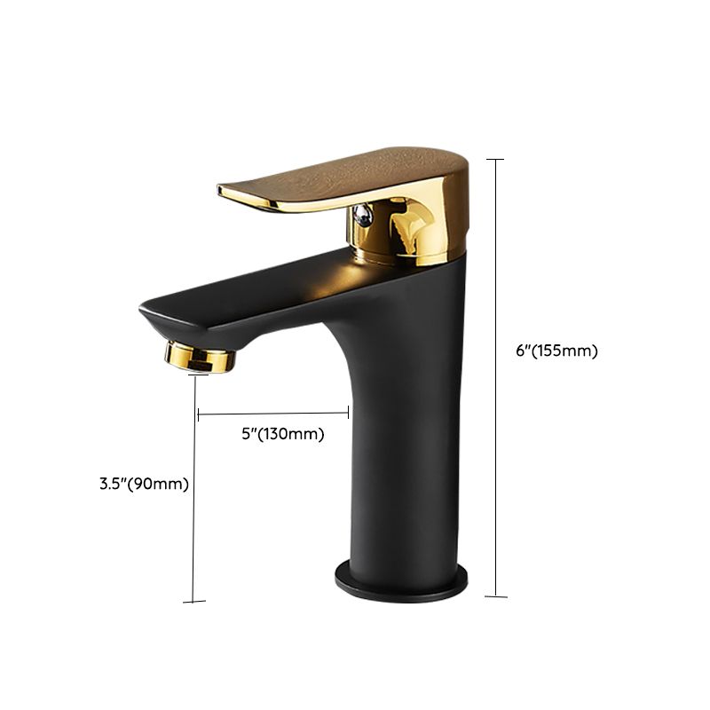 Avtoit | Black-Gold Vessel Sink Faucet Lever Handle Low Arc Vessel Faucet