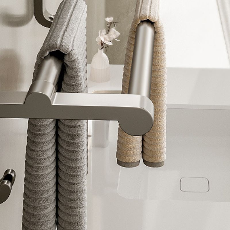 Avtoit | Modern Bathroom Accessories Set in Gray with Bathroom Shelf/Towel Holder/Robe Hooks & Paper Holder