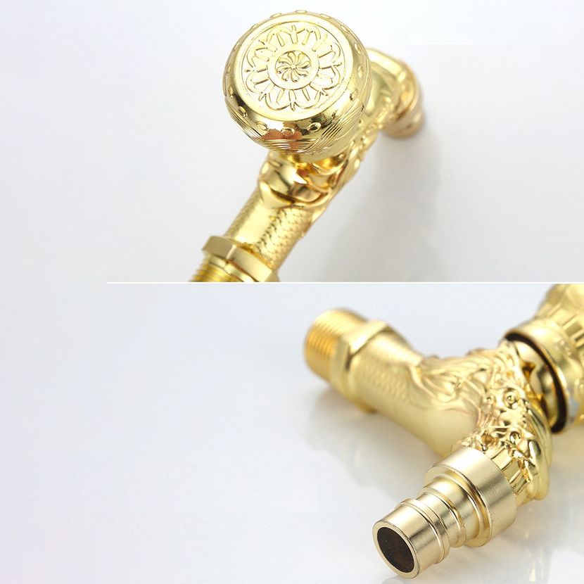 Avtoit | Vintage Classic Sink Faucet Zinc Single Handle Dragon Engraving Wall-Mounted Faucet
