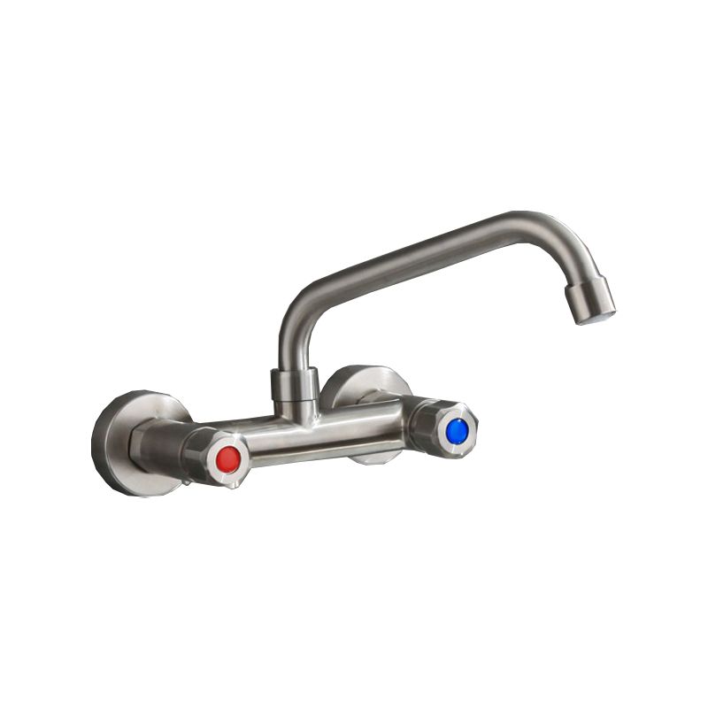 Avtoit | Round 2-Handle Bathroom Faucet Single Hole Wall Mounted Bathroom Faucet
