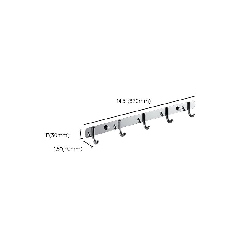 Avtoit | Chrome Modern Bathroom Hardware Set Stainless Steel Towel Hook/Towel Rail & Bathroom Shelf