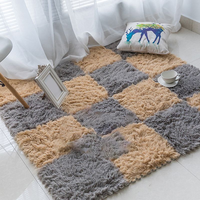 Avtoit | Bedroom Carpet Tiles Solid Square Shag Stain Resistant Carpet Tiles