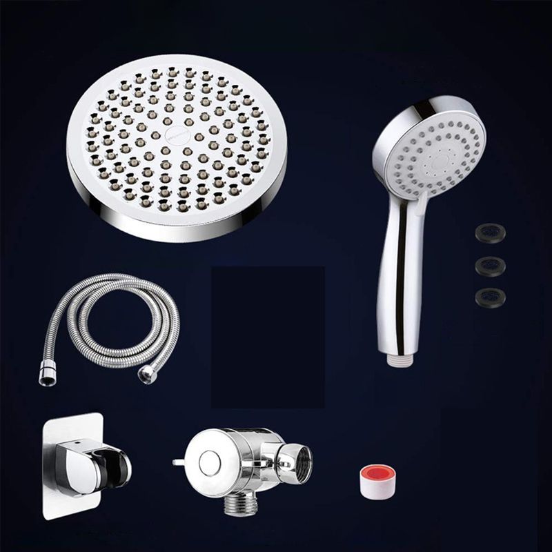 Avtoit | Silver Dual Showerhead with Hose Modern Style Wall Mounted Showerhead