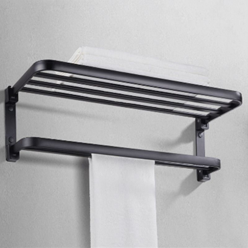 Avtoit | Modern Bathroom Accessory Set Matte Black/Grey Bathroom Shelf/Towel Holder & Paper Holder