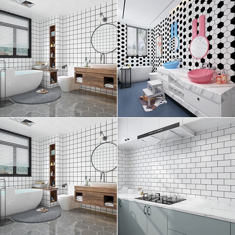 Avtoit | 12" x 24" Marbling Single Panel Waterproof Splashback Wall Tile for Bathroom