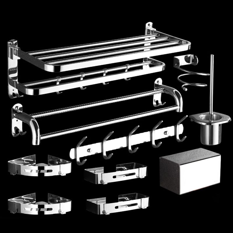 Avtoit | Modern Stainless Steel Bathroom Set Silver Bathroom Accessory Set