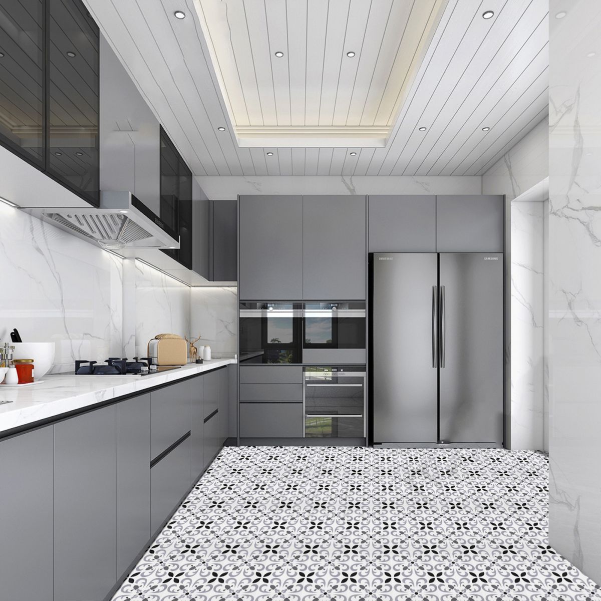 Avtoit | Peel & Stick Vinyl Flooring Lightly patterned vinyl flooring with a matte sheen