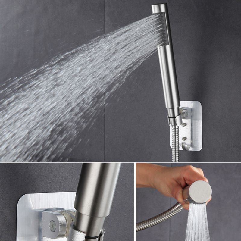 Avtoit | Cylindrical Hand Shower with Self-Cleaning Stainless Steel Wall Shower Head