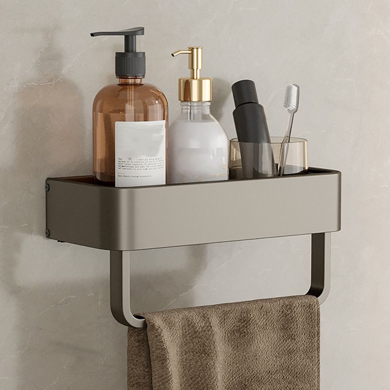 Avtoit | Contemporary Aluminum Bathroom Accessory Set Gray Bath Shelf