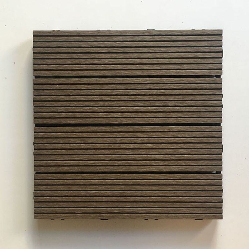 Avtoit | Contemporary Engineered Floor Tile Wire-Brushed Click-Lock Wood Floor for Patio Garden