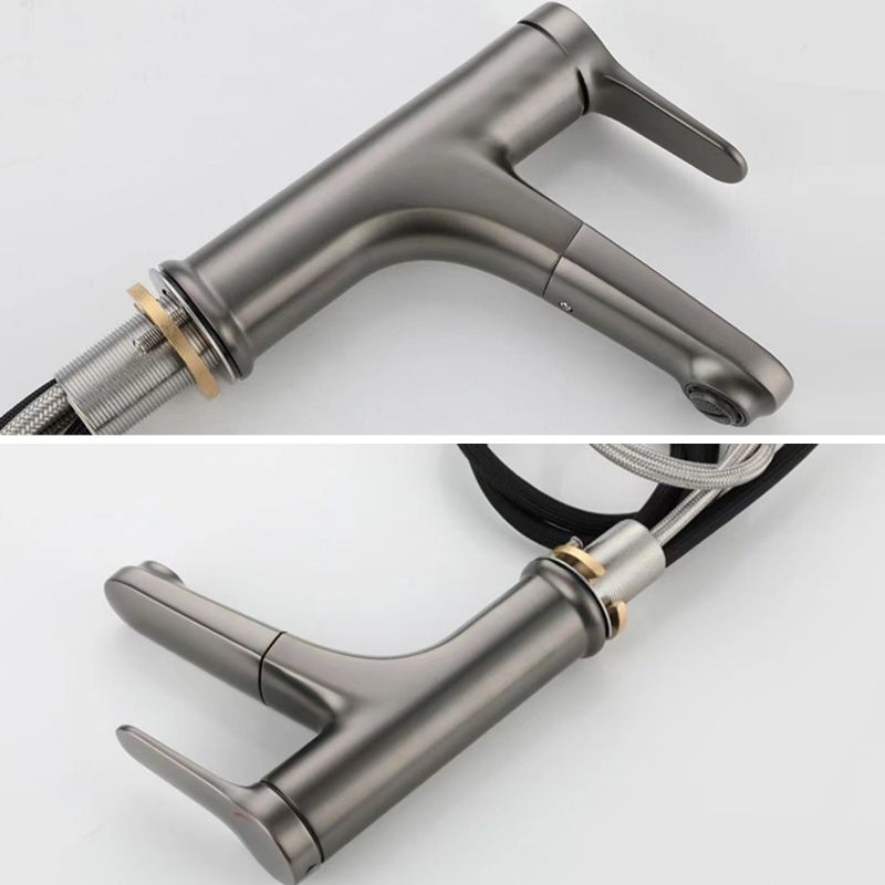 Avtoit | Modern Style Extendable Ship Faucet Copper Single Handle Sink Faucet for the Bathroom