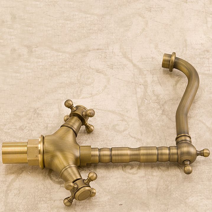 Avtoit | Industrial Widespread Bathroom Faucet Cross Handle Medium Sink Faucet