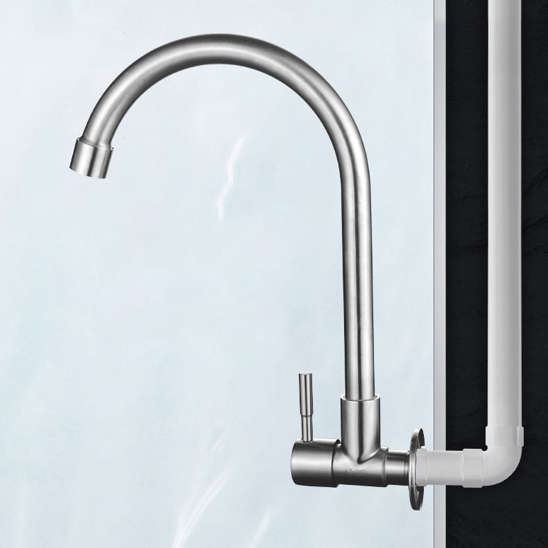 Avtoit | Modern Bridge Water Faucet 304 Stainless Steel Knob Handle Swivel Spout Wall Mounted Faucet