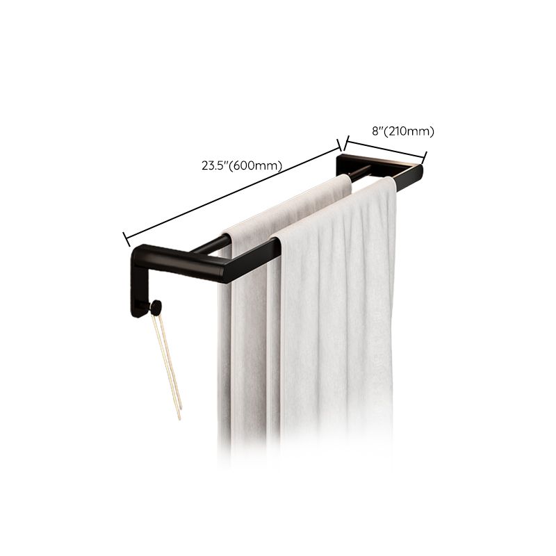 Avtoit | Modern Bathroom Set with Bath Shelf/Towel Holder & Paper Holder Black Bathroom Hardware