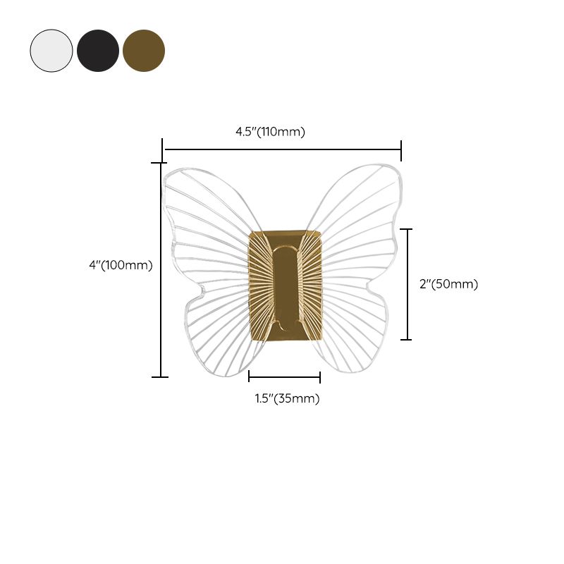 Avtoit | Modern Brass Bathroom Accessory Set Acrylic Butterfly Theme Bathrobe Hooks
