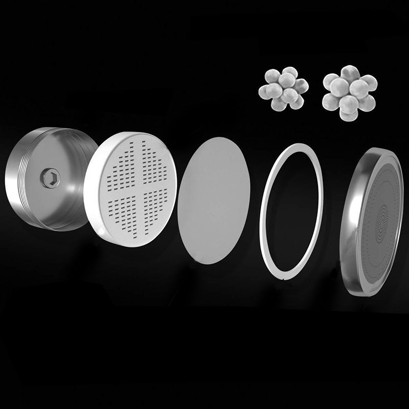 Avtoit | Contemporary solid shower head in silver with Catalyst wall-mounted shower head