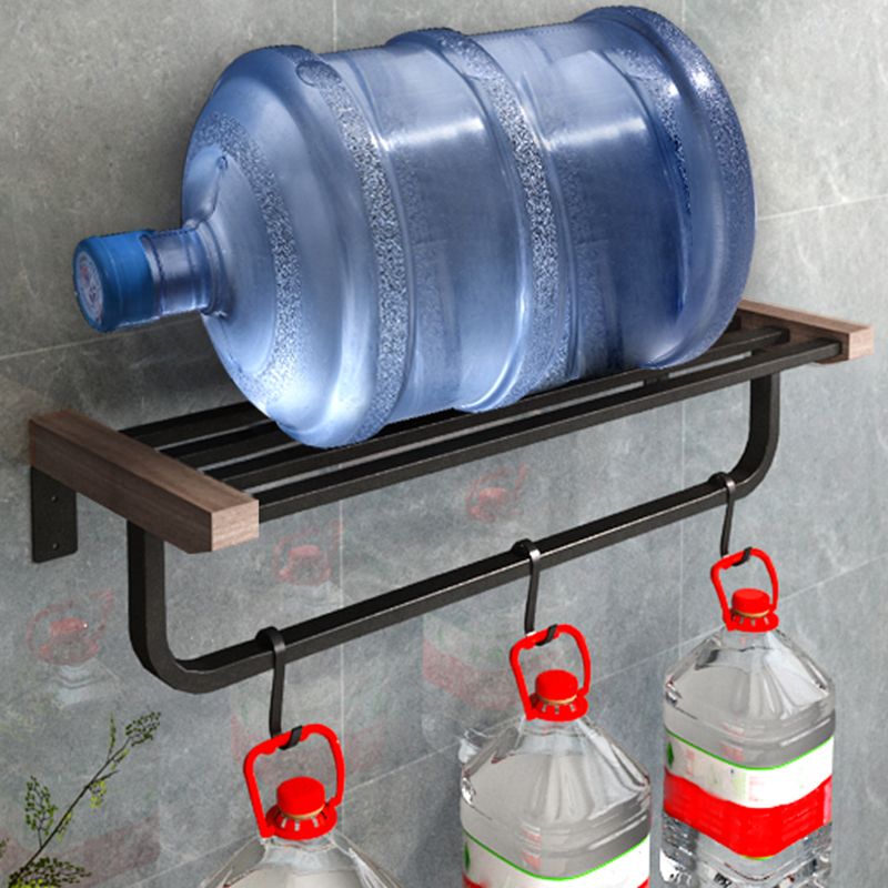 Avtoit | 7-piece bathroom accessory set metal bath set with wood accents