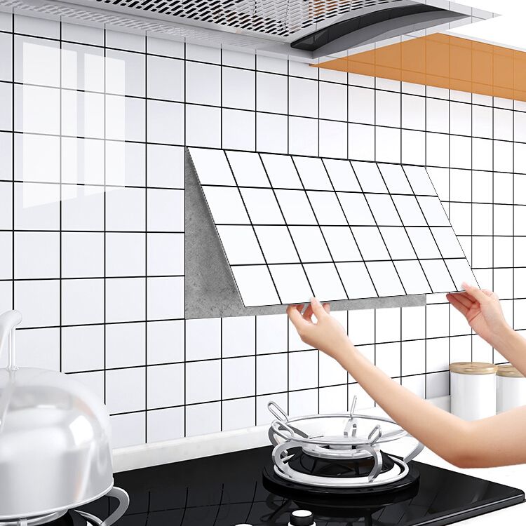 Avtoit | Rectangular PVC 12" X 23" 6-Pack Peel and Stick Wall Tile Kitchen and Bathroom Back Splash