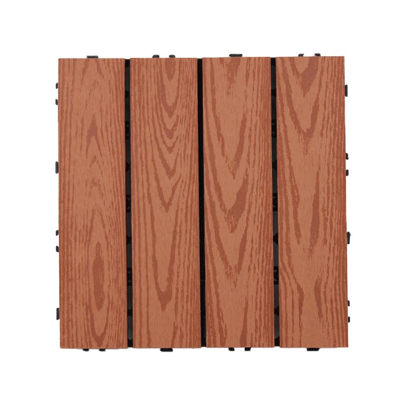 Avtoit | Square Click Patio Floor Tiles Stripe Pattern Tile Set Floorboard