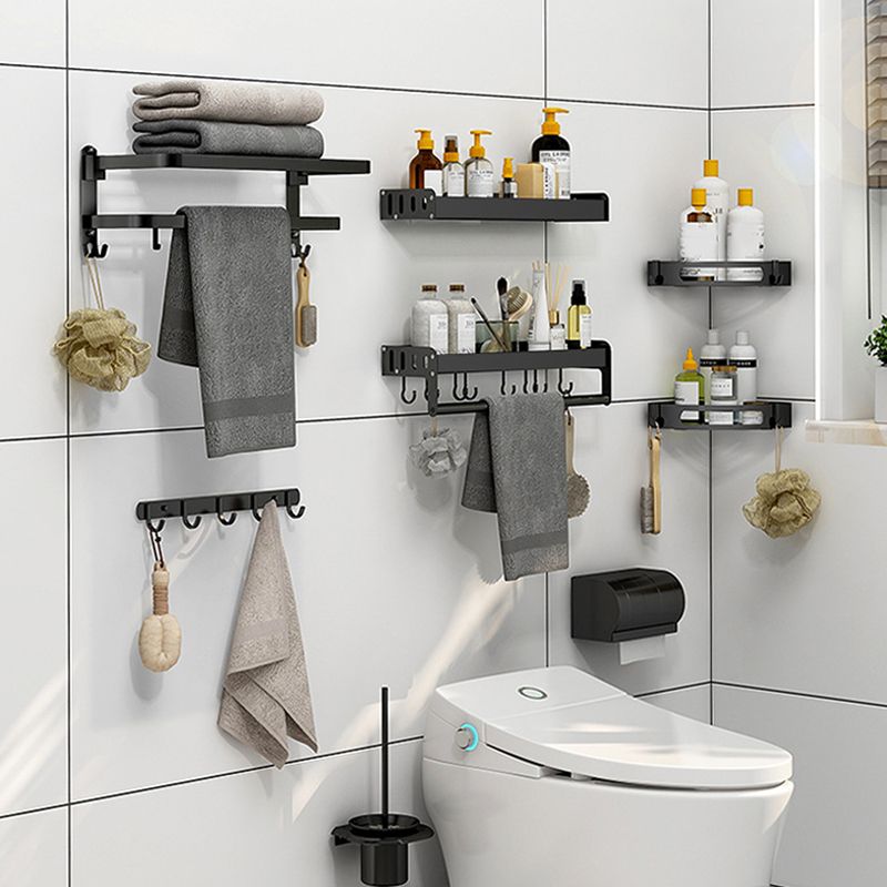 Avtoit | Modern Bathroom Accessories Black Paper Holder Bathroom Shelf Bathroom Accessory Set