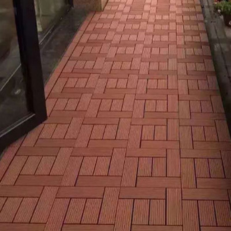Avtoit | Contemporary Engineered Floor Tile Wire-Brushed Click-Lock Wood Floor for Patio Garden