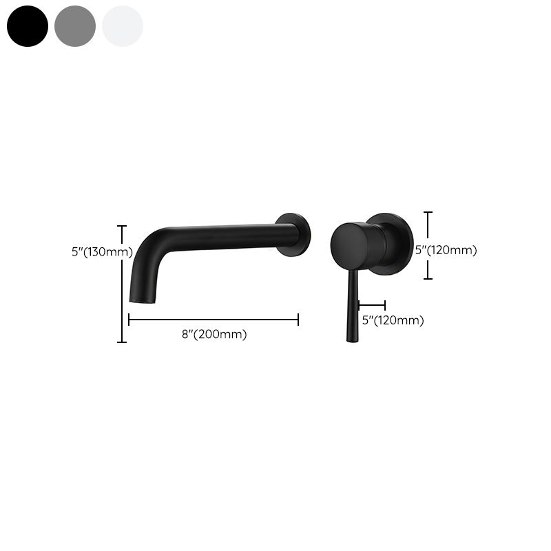 Avtoit | Industrial Sink Faucet Brass Lever Handles Low Arc Wall Mounted Bathroom Faucet