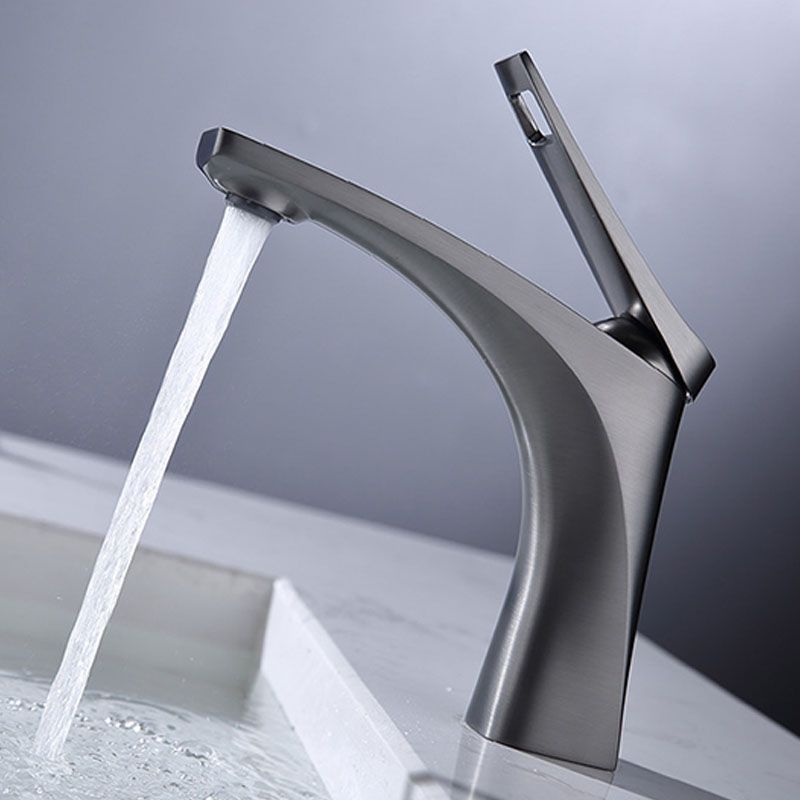Avtoit | Modern Vessel Faucet Brass Lever Handles Low Arc with Water Hose Bathroom Vessel Faucet