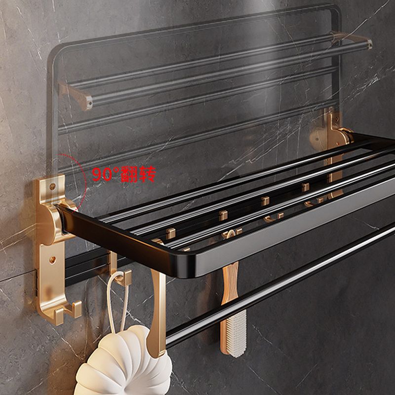 Avtoit | Black and Brass Bathroom Hardware Set Modern Stainless Steel Bathroom Shelf/Towel Holder/Paper Holder