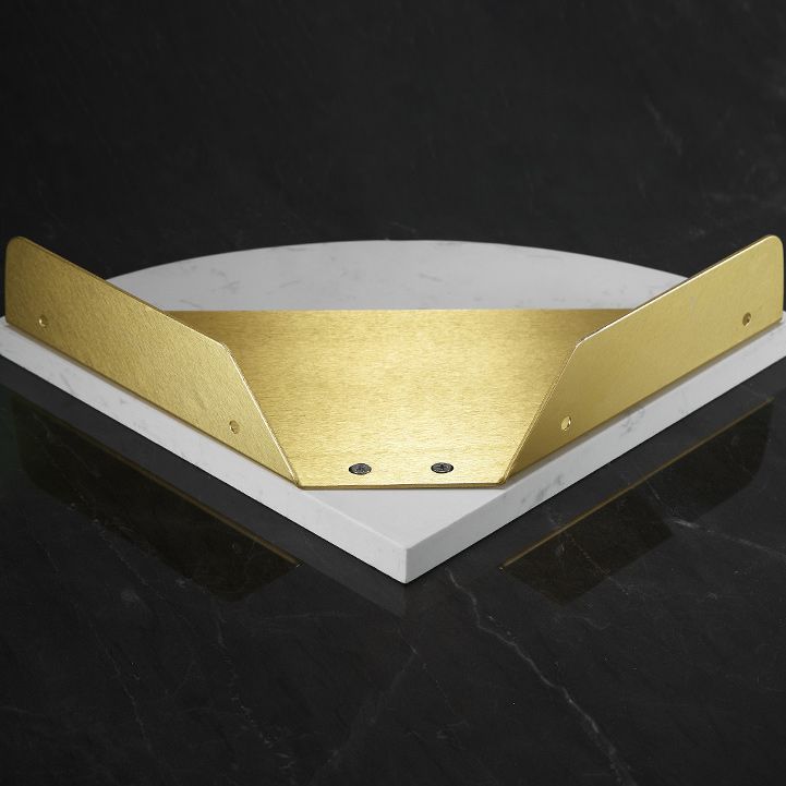Avtoit | Marble 2-piece Bathroom Accessory Set Brushed Metal Bathroom Shelf