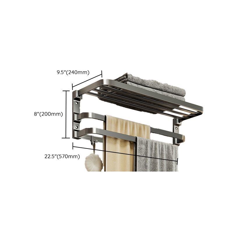 Avtoit | Modern Bathroom Accessories Set Gray Towel Bar Bathroom Shelf Bathroom Hardware