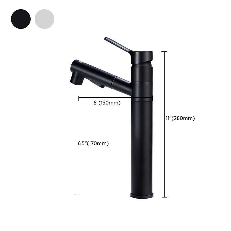 Avtoit | Bathroom faucet with pull-out lever handle Single hole basin mixer