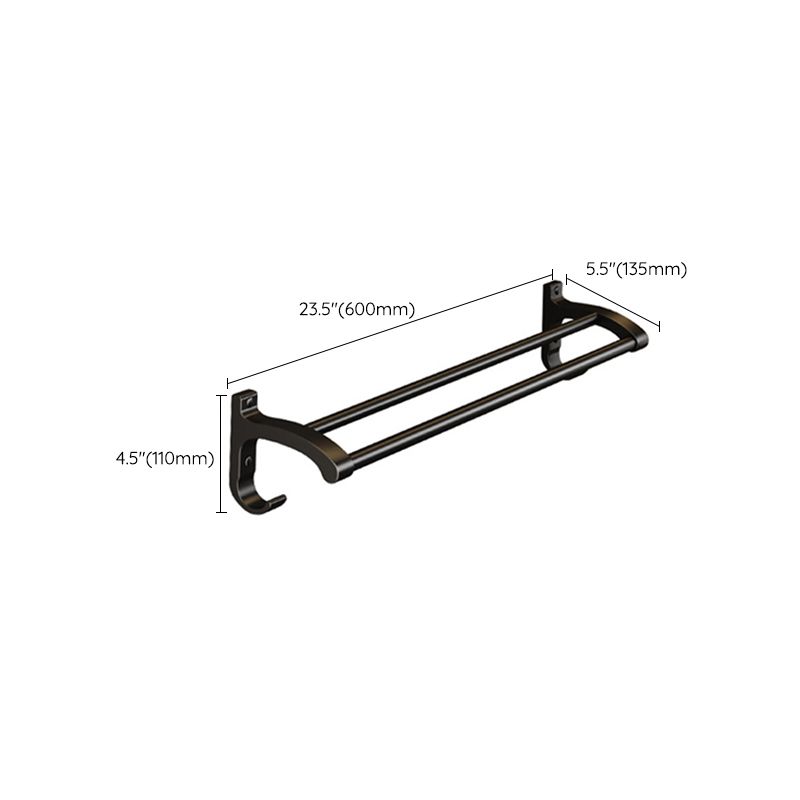 Avtoit | Matt Black 2-piece modern bathroom accessories as a single item or as a set with bath shelf