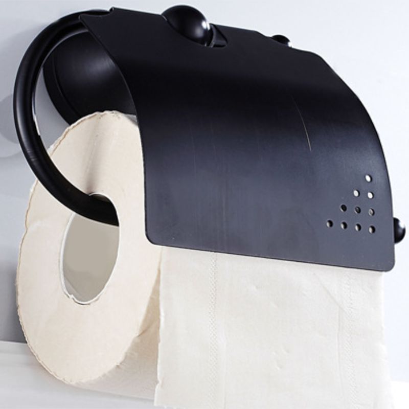 Avtoit | Metal Bathroom Set 4-piece Traditional Style Black Bathroom Accessory Set