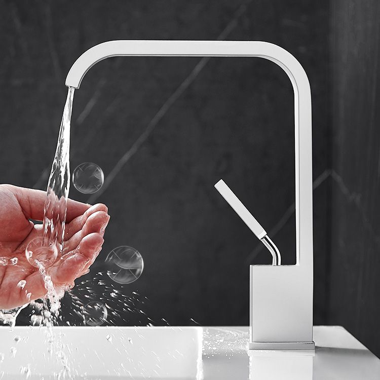 Avtoit | Unique Sink Faucet Bathroom Brass Solid Color Waterfall Spout Faucet