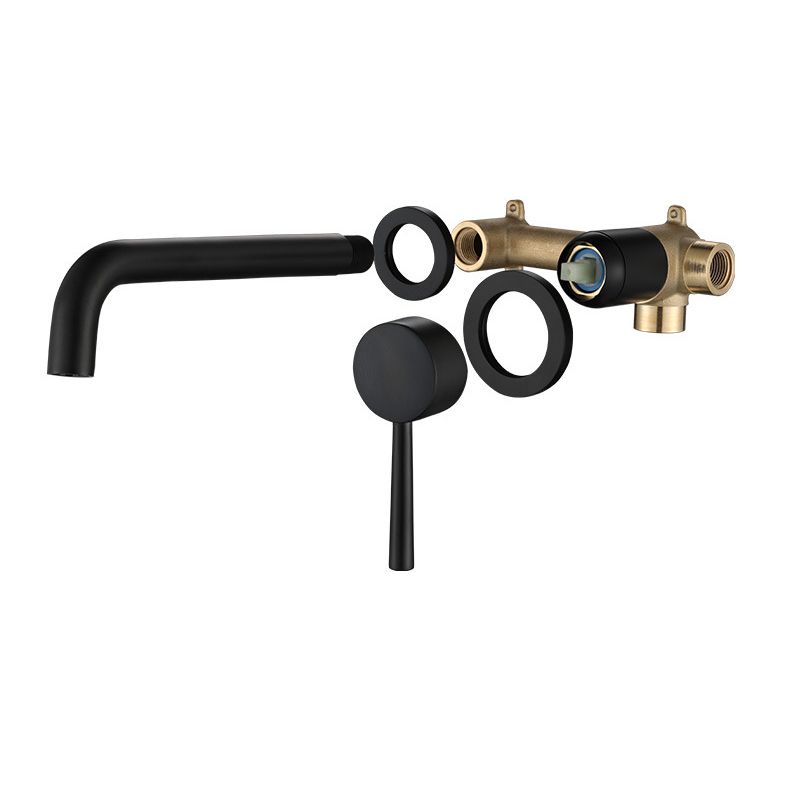 Avtoit | Industrial Sink Faucet Brass Lever Handles Low Arc Wall Mounted Bathroom Faucet