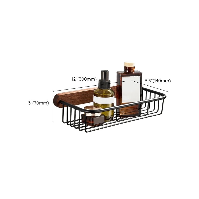 Avtoit | Wood and Aluminum Bath Accessory Set Black Bathroom Accessory Kit