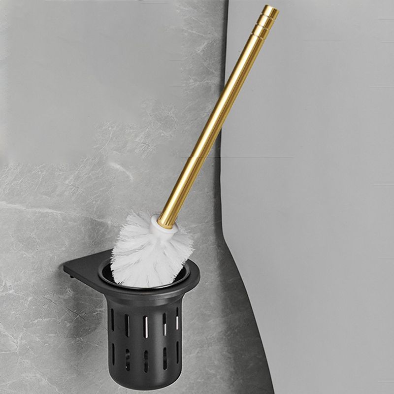 Avtoit | Contemporary Bath Accessories Set Black & Golden Bath Shelf/Towel Bar