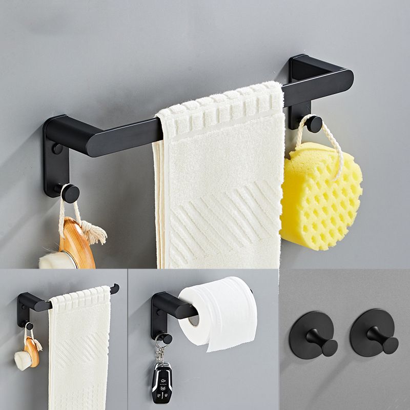Avtoit | Metal Bathroom Set 5-piece Modern Style Black Bathroom Accessories Set