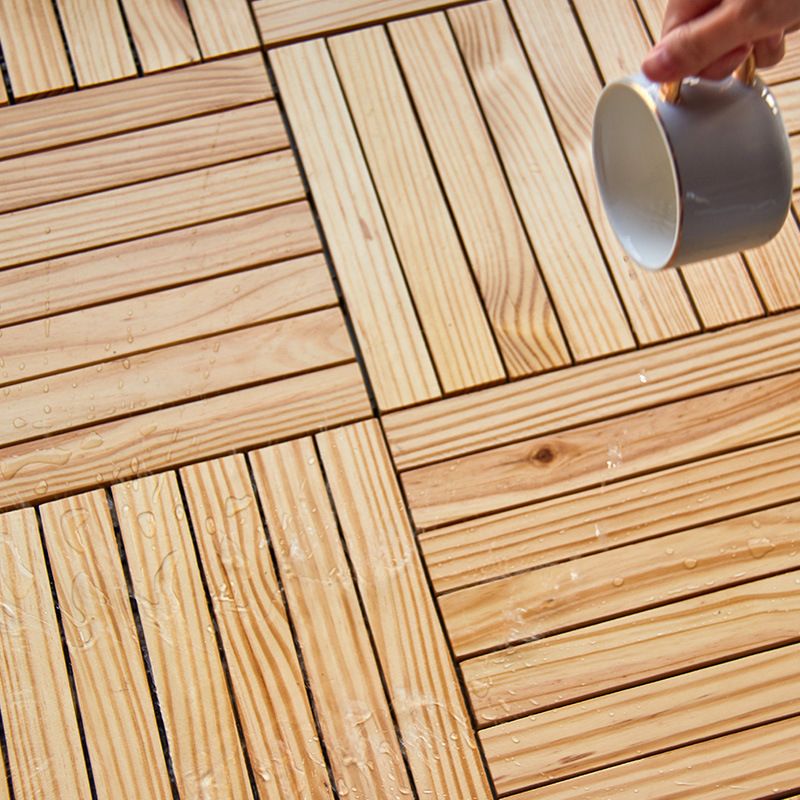 Avtoit | 7-Slat Square Wood Terrace Tiles Laying Pattern Outdoor Terrace Tiles