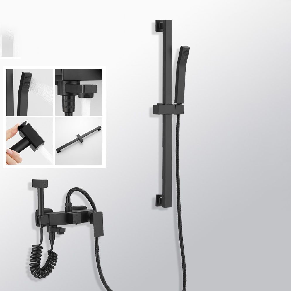 Avtoit | Black Wall-Mounted Shower Head Combo Modern Metal Shower System