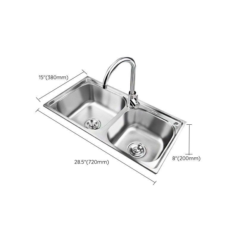 Avtoit | Classic Style Kitchen Sink Stainless Steel Kitchen Sink with Drainage Hole Kit