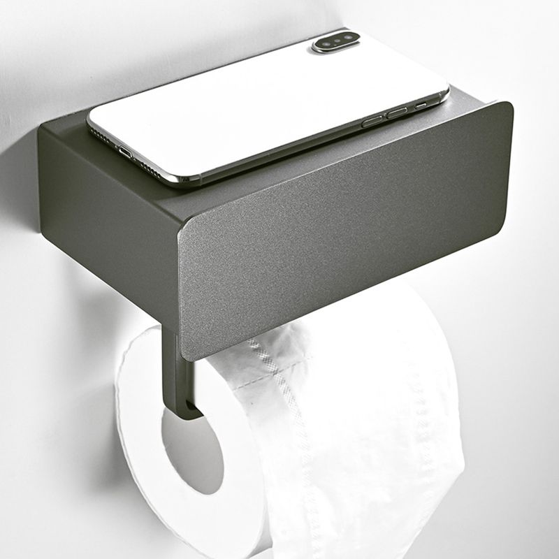 Avtoit | 2-piece Stainless Steel Classic Bathroom Accessory Set Black & Chrome Paper Holder