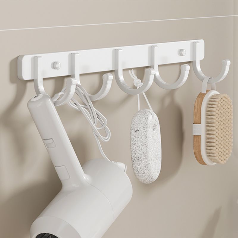 Avtoit | Contemporary Bathroom Hardware Set in White with Bath Shelf/Towel Holder/Paper Holder