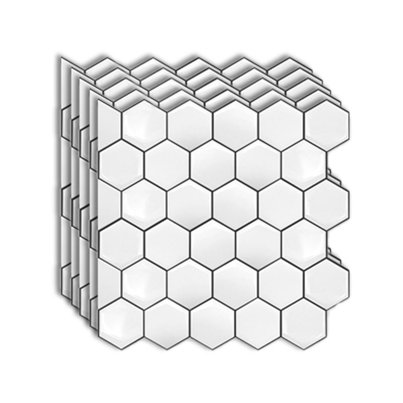 Avtoit | Peel-and-Stick Tiles Hexagonal Waterproof PVC Peel & Stick Mosaic Tile for Shower